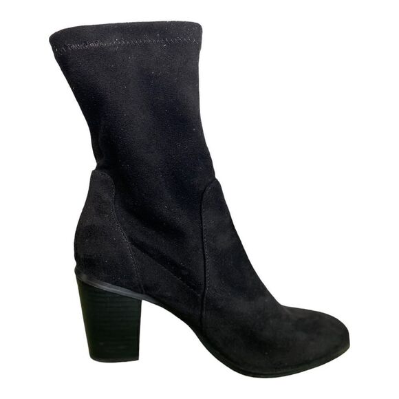 #117 FOREVER 21 Ankle Sock Boots in Black - Picture 1 of 6